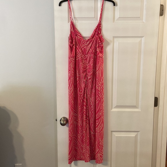 Victoria Secret Dress size L length 50” bust 36” pink and white color - Picture 7 of 12